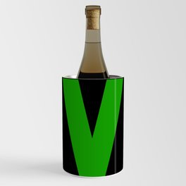 letter V (Green & Black) Wine Chiller
