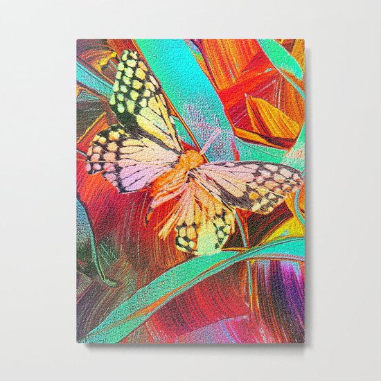 My New Butterfly by Nico Bielow Metal Print