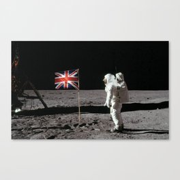 British Flag on the Moon Canvas Print