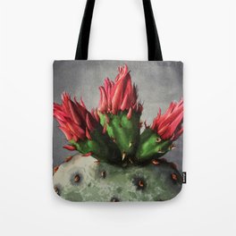 Blooming Opuntia Cactus Flower Tote Bag
