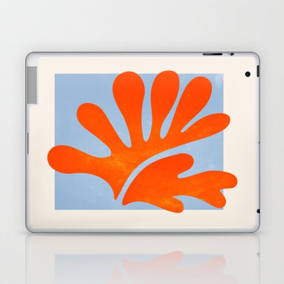 Red Coral Leaf: Matisse Paper Cutouts II Laptop & iPad Skin
