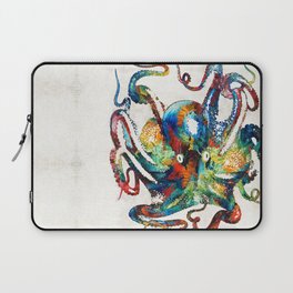 Colorful Octopus Art by Sharon Cummings Laptop Sleeve