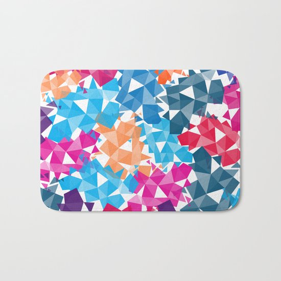Colorful geometric Shapes Bath Mat