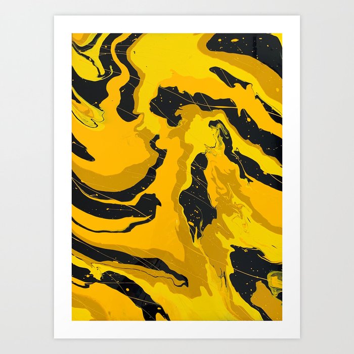 Color Flow/Yellow Art Print
