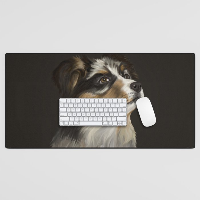 Australian Shepherd - Aussie Puppy  Desk Mat