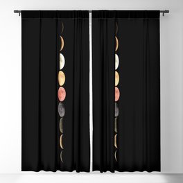 Colorful Moon Phases Blackout Curtain