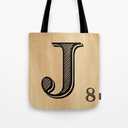 Scrabble Tile Letter J Tote Bag