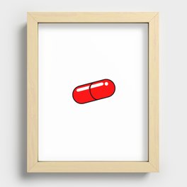 Red Pill solo Recessed Framed Print