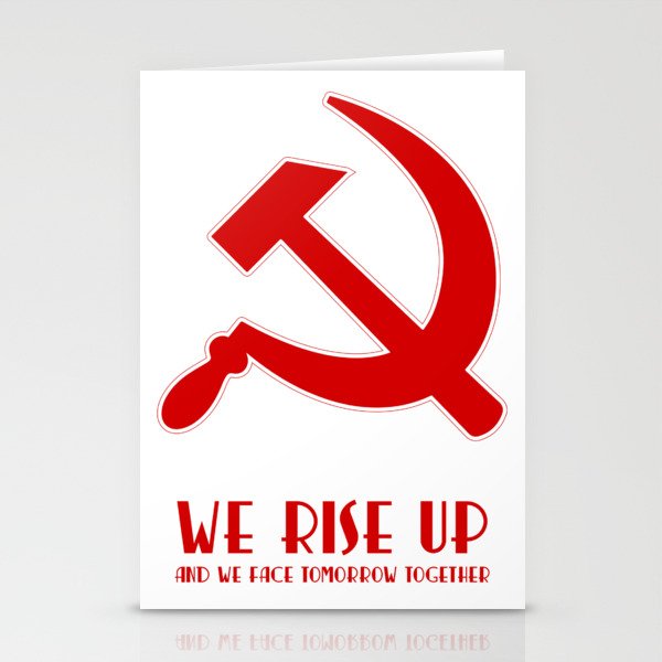 We rise up hammer and sickle protest Stationery Cards