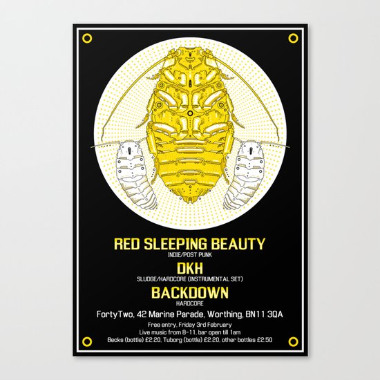 FortyTwo - Red Sleeping Beauty Gig Poster Canvas Print