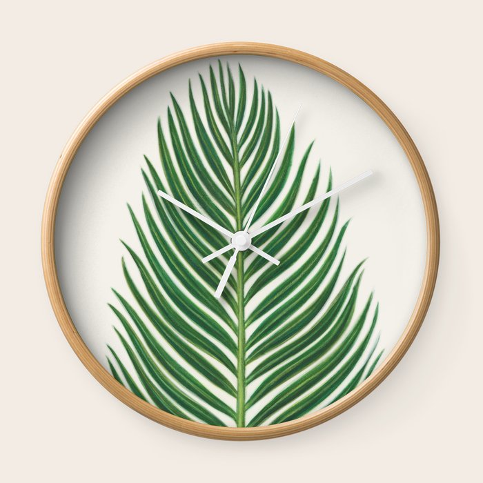 Palm Leaf Wall Clock