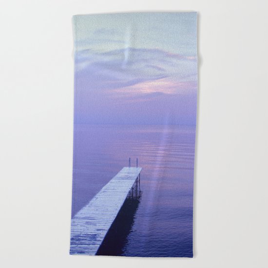 Long Dock Coastal Potography Beach Towel