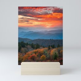 Blue Ridge Mountains NC Scenic Autumn Landscape Photography Asheville North Carolina Mini Art Print