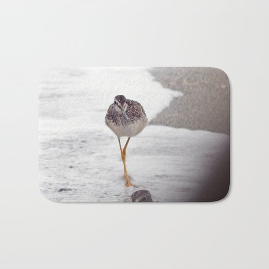 Greater Yellowlegs Couple Stalk the Cameraman Bath Mat