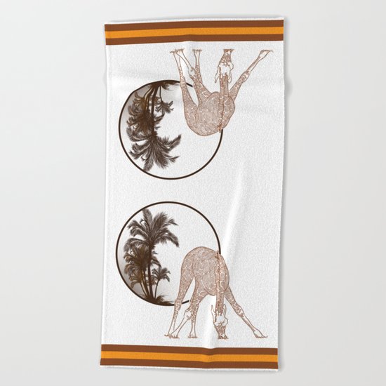 Giraffe Beach Towel