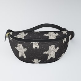 Polar Bear in Winter Snow on Black - Wild Animals - Mix & Match with Simplicity of Life Fanny Pack