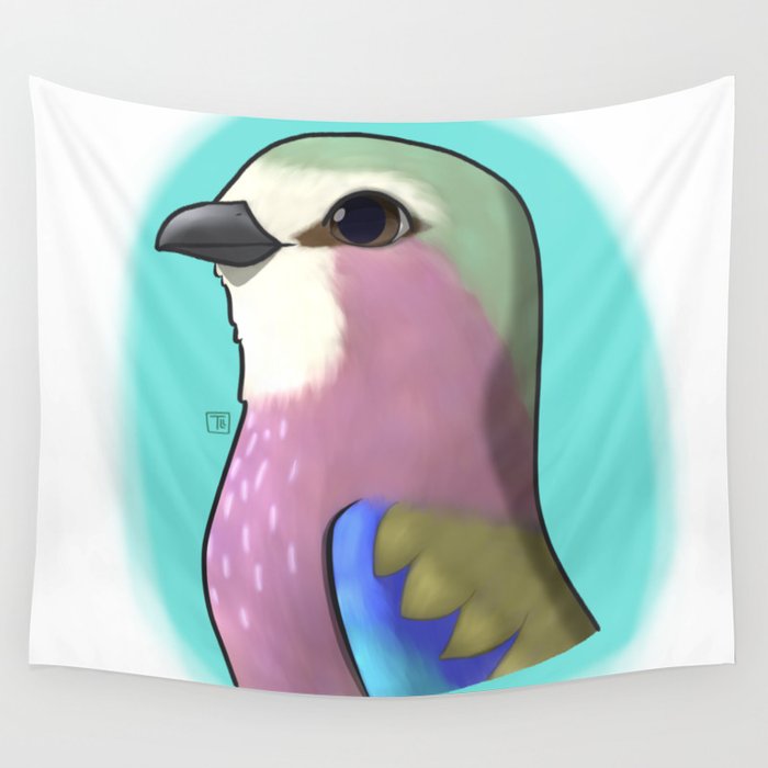 Lilac Breasted Roller Wall Tapestry