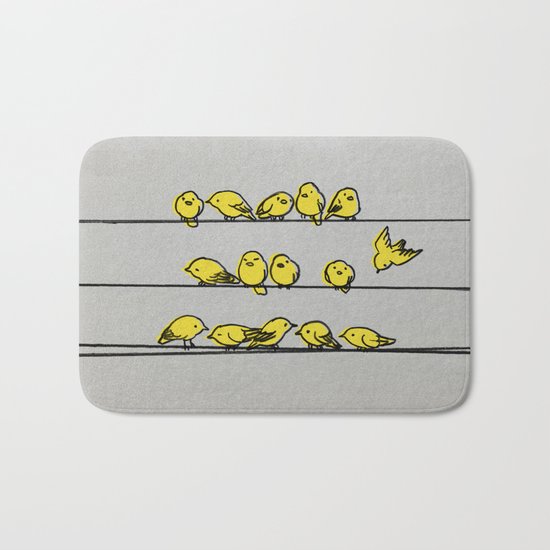 Hanging Out (Yellow Option) Bath Mat