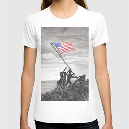 Raising the flag at Iwo Jima T-shirt