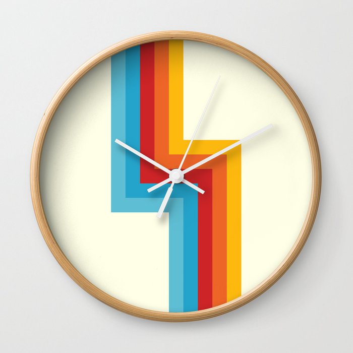 Bahlam - Classic Retro Summer Style Stripes Wall Clock