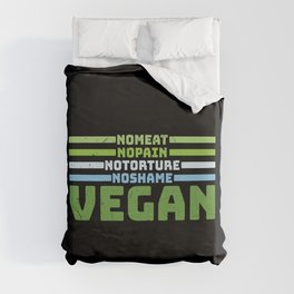 Vegan Typography Green Duvet Cover
