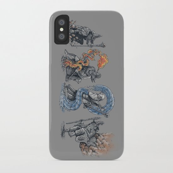earth - fire - water - (bad) air iPhone Case