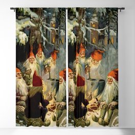 “Campfire Cooking” Tomten by Jenny Nystrom Blackout Curtain