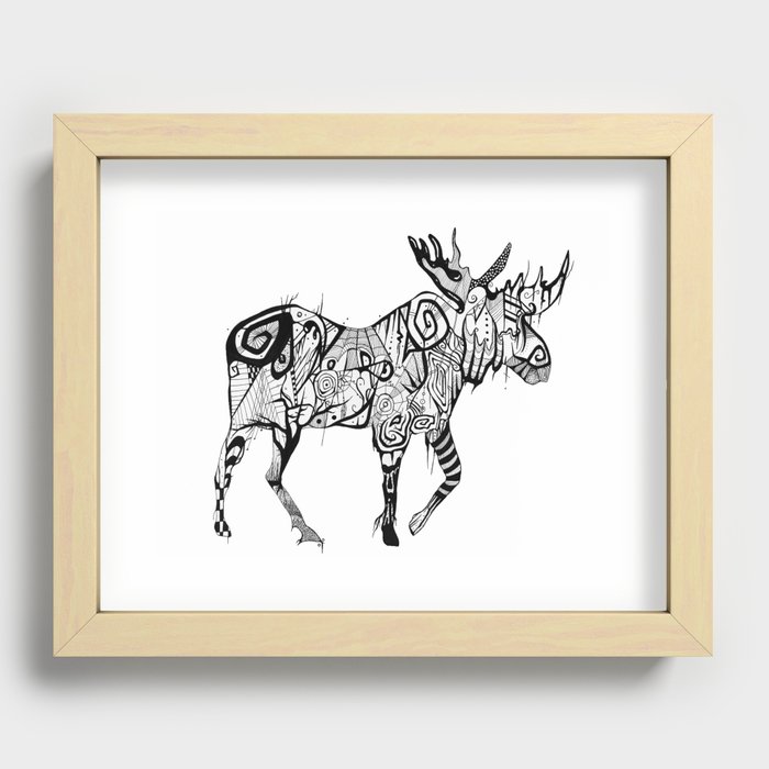 Moose. Recessed Framed Print