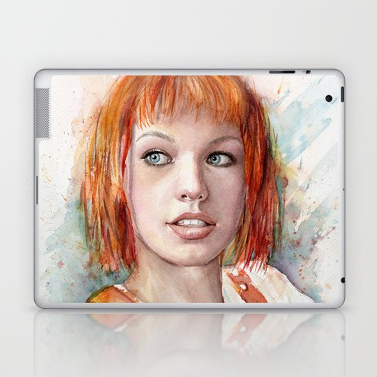 Leeloo Portrait Fifth Element Art Laptop & iPad Skin