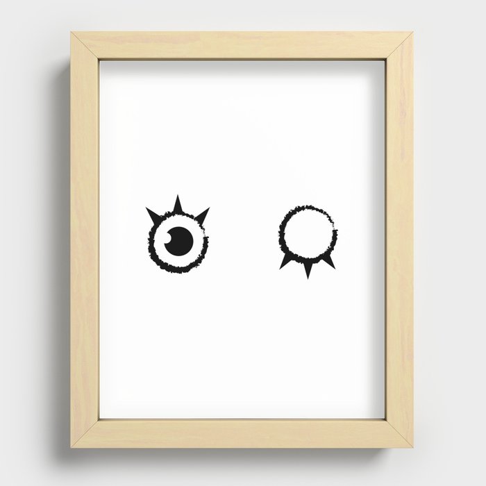 Tic-tac-toe eye expressions Recessed Framed Print