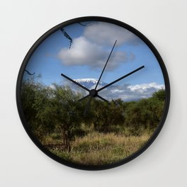 View Of Mountain Kilimanjaro  Wall Clock