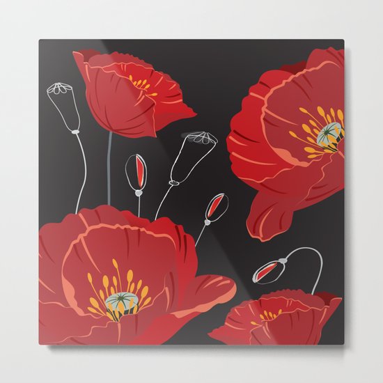 Poppy variation 8 Metal Print