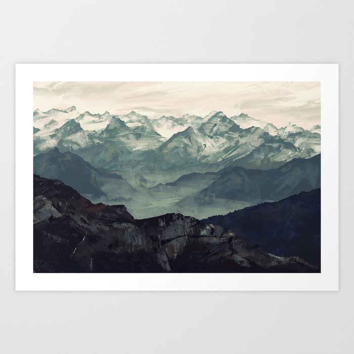 Mountain Fog Art Print