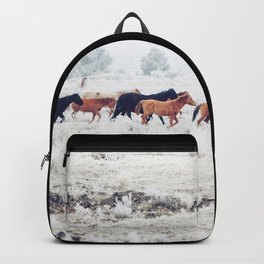 Winter Horse Herd Backpack