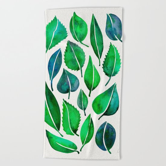 Summer Leaves Beach Towel