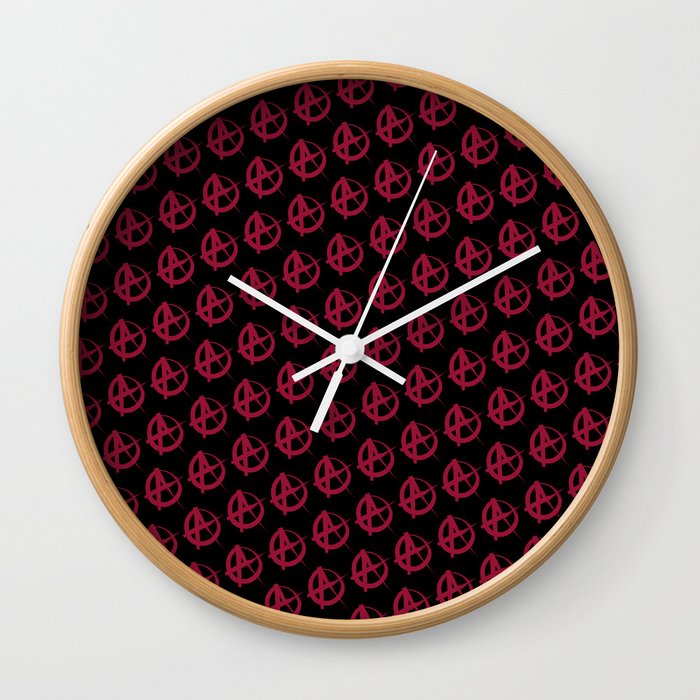Anarchy Pattern Wall Clock