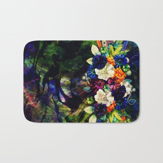 floral beauty marble Bath Mat