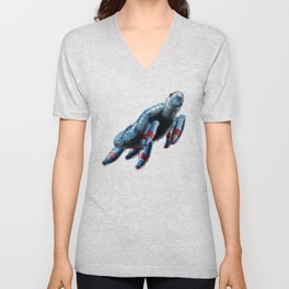 Trash Turtle V Neck T Shirt