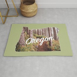 Oregon Coast Map Area & Throw Rug