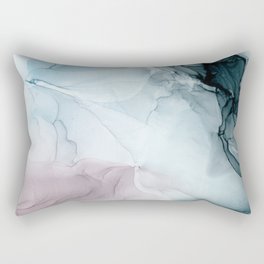 Blush and Tides Flowing Ocean Abstract 2 Rectangular Pillow