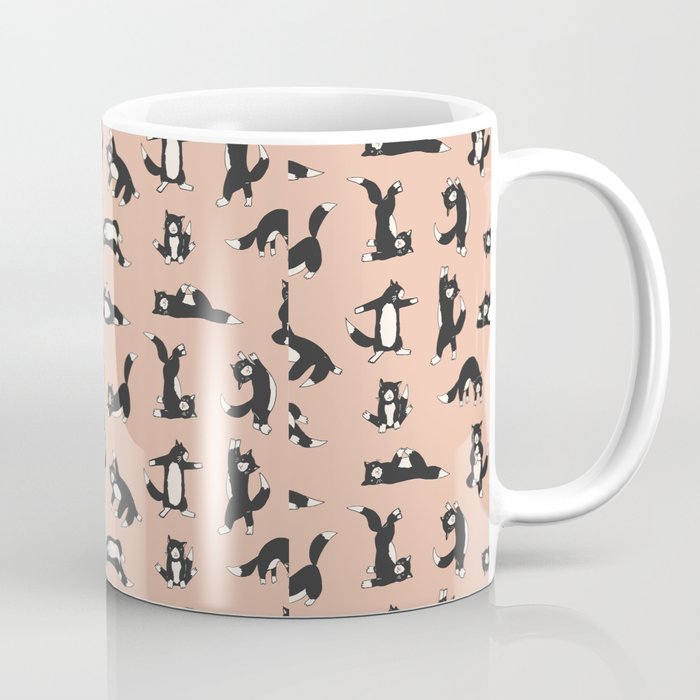 funny yoga cats pattern Coffee Mug