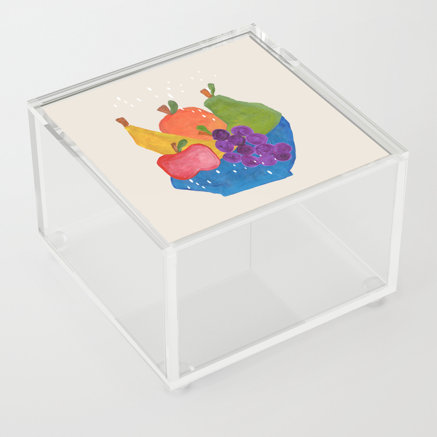 Indi S Fruit Bowl Minimalist Abstract Collage Acrylic Painting
