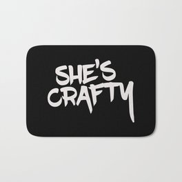 She's Crafty Bath Mat | Arts, Music, Her, Crafts, Rap, Digital, Graphicdesign, Creative, Illustration, Typography 