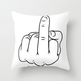 Middle Finger 1 Throw Pillow