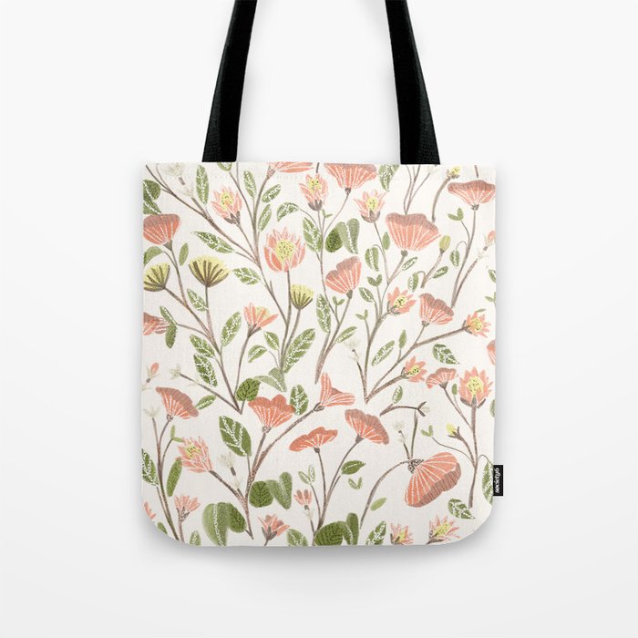 Spring Floral Pattern Tote Bag by Alja Horvat | Society6