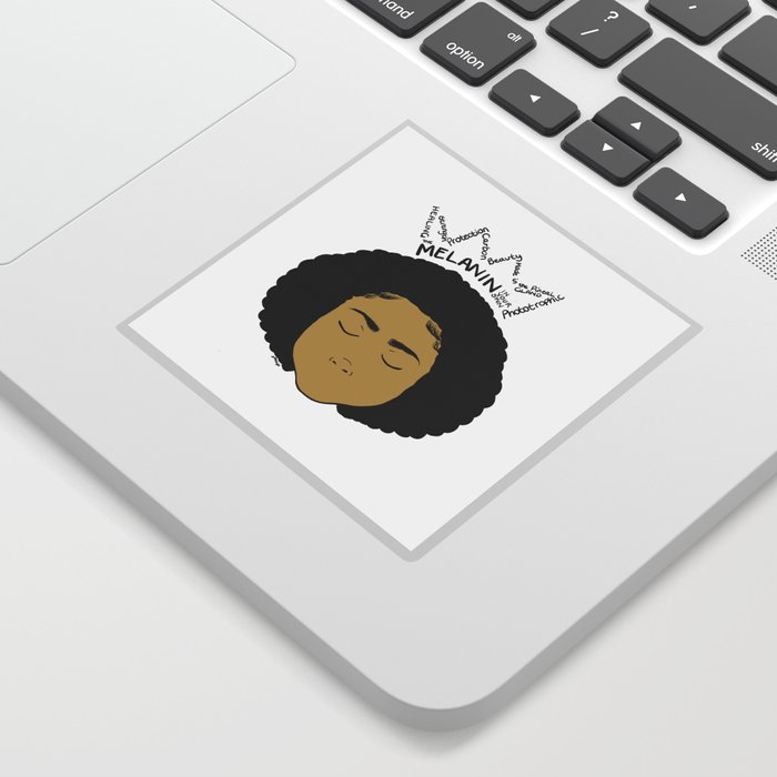 Melanin Crown - Girl 4 - Digital Illustration - Afro Sticker