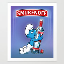 Smurfnoff Art Print