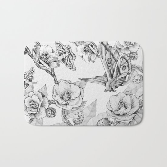 Moths & Camellias Bath Mat