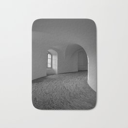 Rund Bath Mat | Black, Window, Light, Curve, Digital, Europe, Scandinavian, Photo, Brick, Grey 