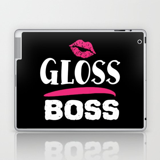 Gloss Boss Pretty Beauty Slogan Laptop & iPad Skin